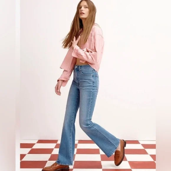 Madewell Skinny Flare Jeans in Fairson Wash Size 30 - Picture 2 of 3